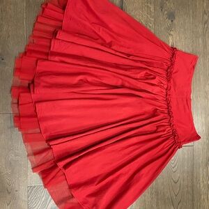 H&M Vibrant Red A-Line Skirt